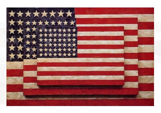 Bandiera degli Stati Uniti di Jasper Johns. i musei vendono opere d'arte